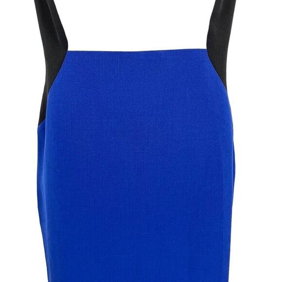 Evan Picone Black Label Womens Blue Cobalt Colorblock Sheath Career Dress sz 12 - Picture 6 of 16